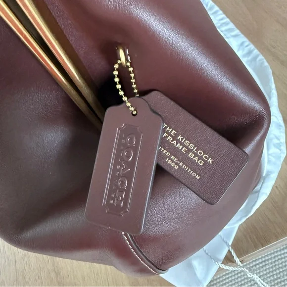 Coach Brown Clutch with Gold Accents - Picture 10 of 13